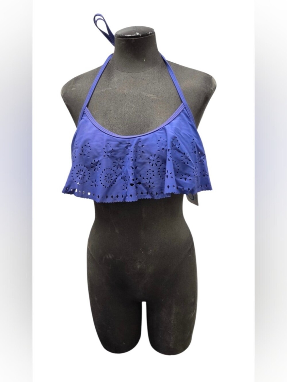 California Waves Size XL Halter Flounce Swim Top NWT Purple